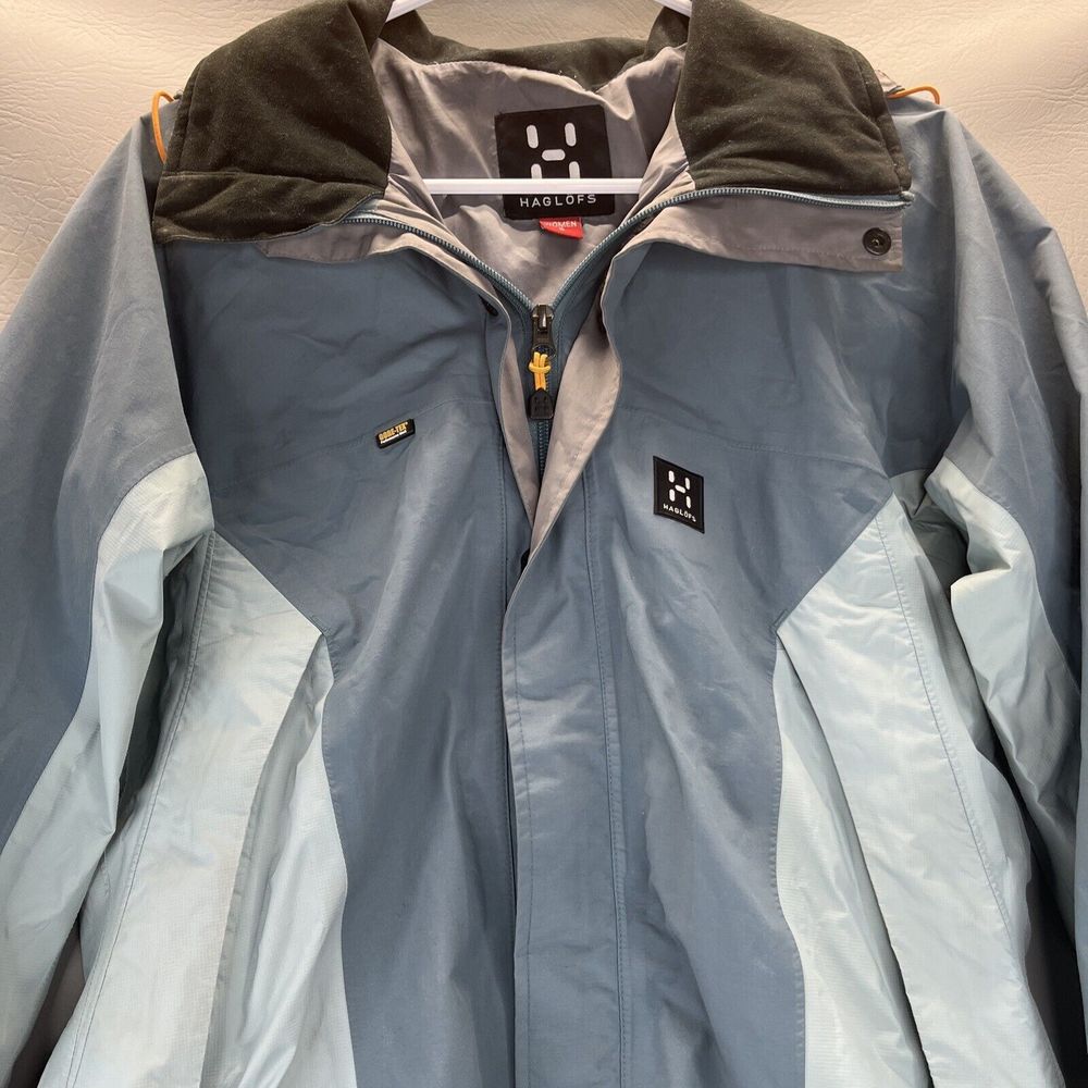 Haglofs Womens Jacket Performance Shell Hooded Blue Sz Small - Picture 2 of 16